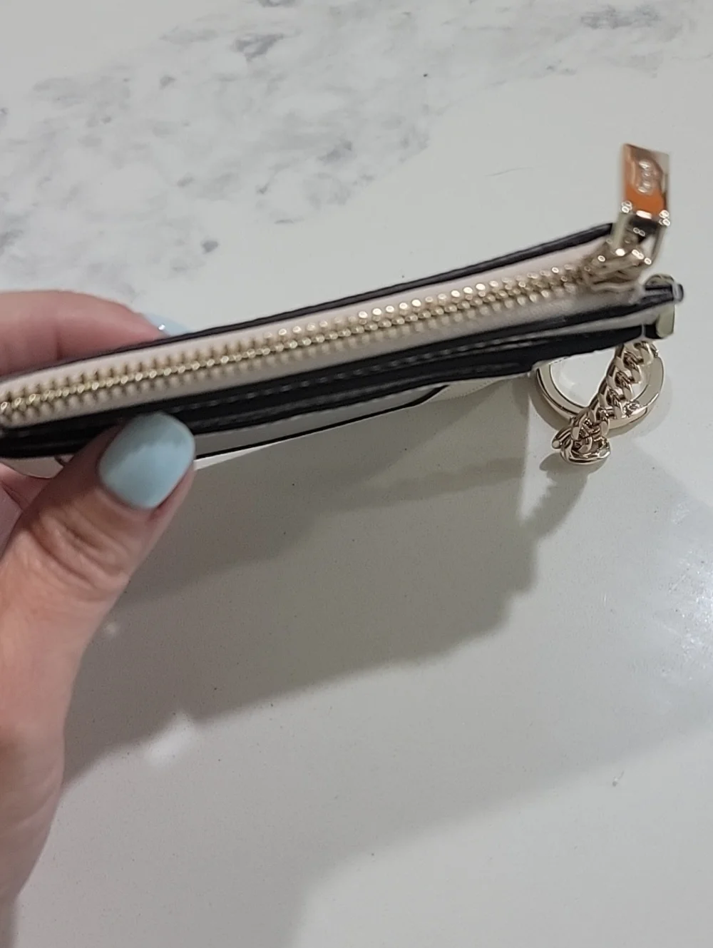kate spade Neutral Floral Zip Keyring Card Holder